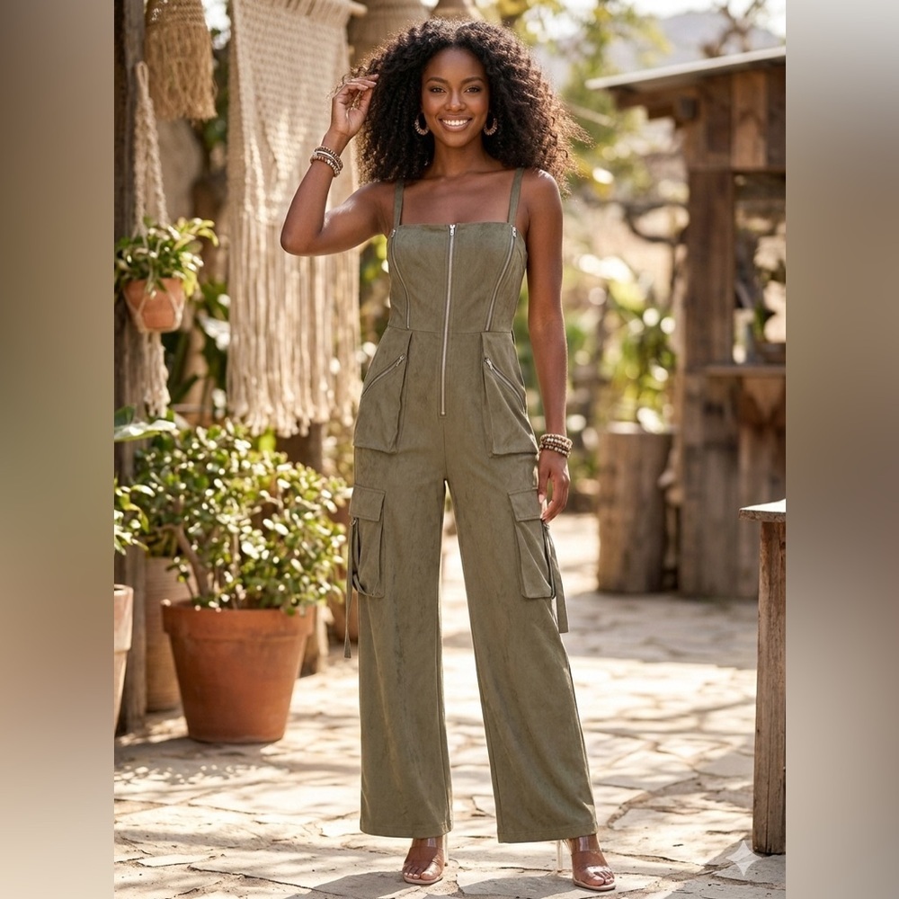 Olive Green Women's Jumpsuit
